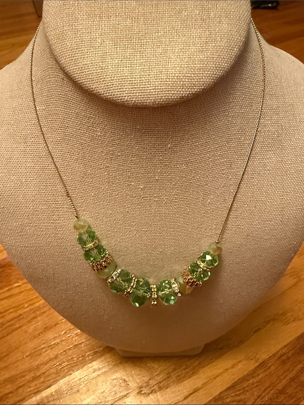 Green Crystal Bead Necklace - Elegant Women’s Jewelry